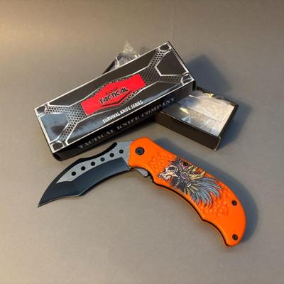 Razor Tactical - Lock Knife - Indian Chief Orange Handle