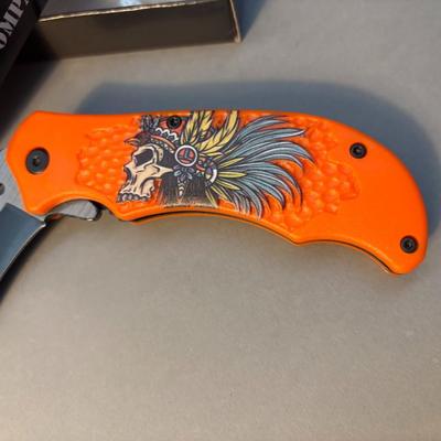 Razor Tactical - Lock Knife - Indian Chief Orange Handle