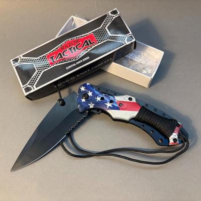 Razor Tactical - Lock Knife - American Flag Handle w/ Tassel