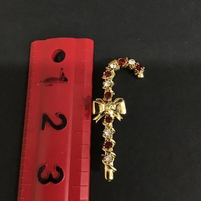 Cool candy cane brooch