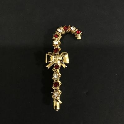 Cool candy cane brooch