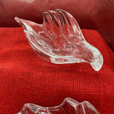 Sale Photo Thumbnail #204: Dove candleholders, vintage crystal bowl, 
avitra crystal bowl  9 inch diameter, 7 inches tall 
all in beautiful condition 
$100 value