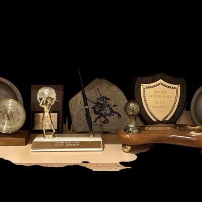 Vintage golf trophies