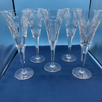5 Waterford Millennium Champagne Flutes