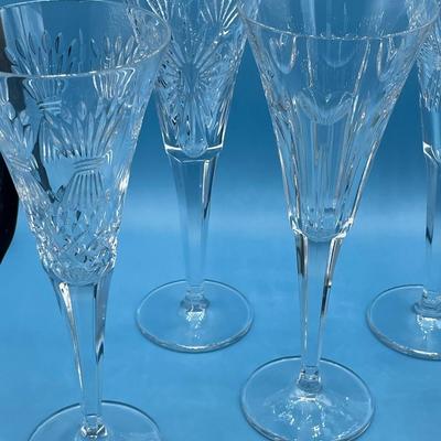 5 Waterford Millennium Champagne Flutes