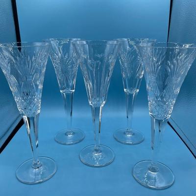 5 Waterford Millennium Champagne Flutes