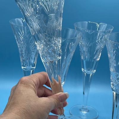 5 Waterford Millennium Champagne Flutes