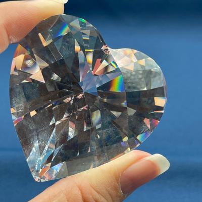 Swarovski Heart Paperweight Signed