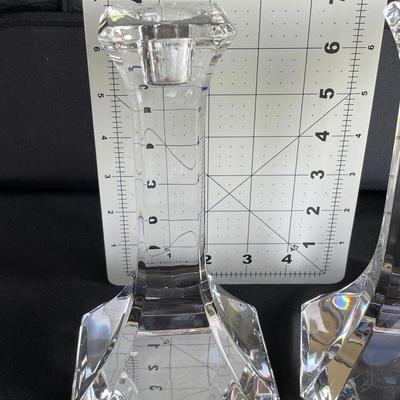 Orrefors Crystal Candlesticks