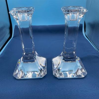 Orrefors Crystal Candlesticks