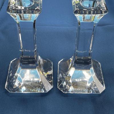 Orrefors Crystal Candlesticks