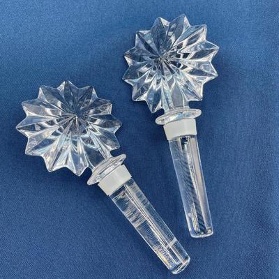 2 Waterford Crystal Wine Bottle Stoppers