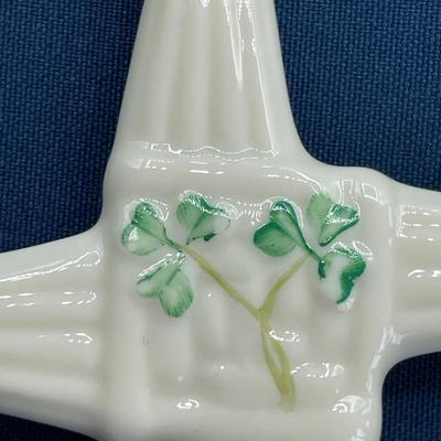 Belleek Ireland Cross Ornament