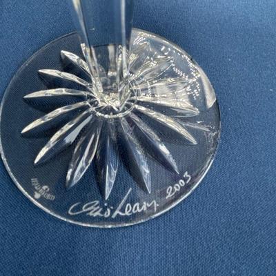 2 Simply Red Waterford Crystal Martini Glasses Signed