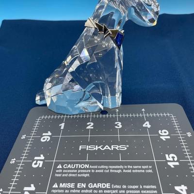 Large Swarovski Crystal Dog Figurine