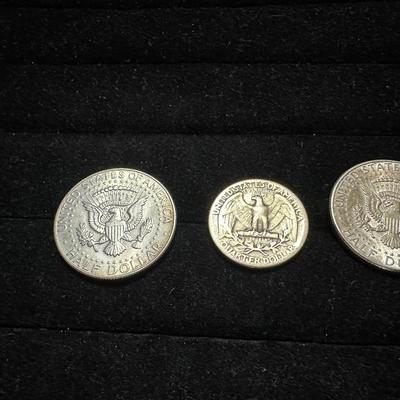 1964 & 1967 KENNEDY HALF DOLLARS AND 1941 QUARTER