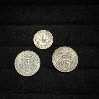 1966 & 1967 KENNEDY HALF DOLLARS AND 1964 QUARTER
