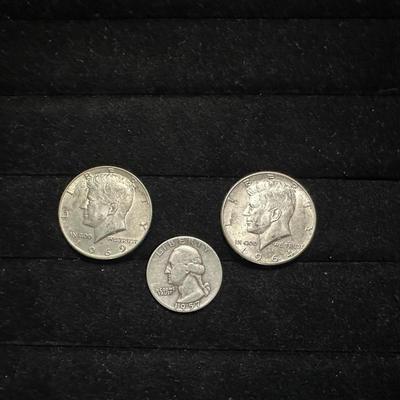 1964 & 1969 KENNEDY HALF DOLLARS AND 1957 QUARTER