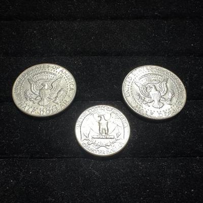 1964 KENNEDY HALF DOLLAR AND QUARTER PLUS 1966 KENNEDY HALF DOLLAR