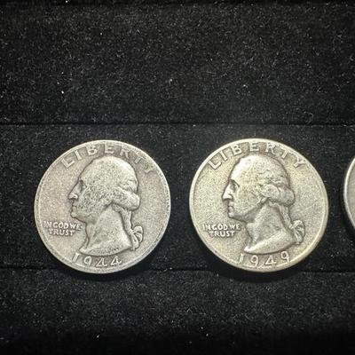 1944, 1949 & 1959 SILVER QUARTERS