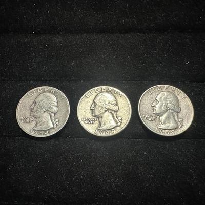 1944, 1949 & 1959 SILVER QUARTERS