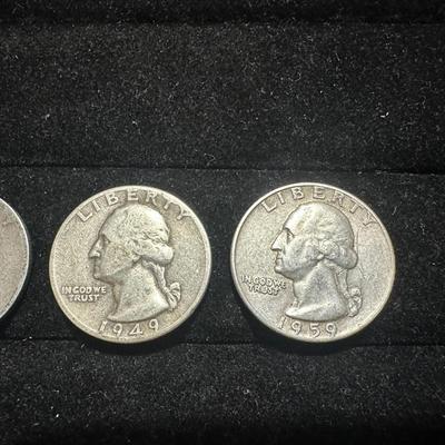 1944, 1949 & 1959 SILVER QUARTERS