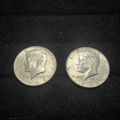 1965 & 1968 KENNEDY HALF DOLLARS