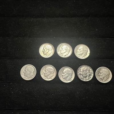 8 SILVER DIMES