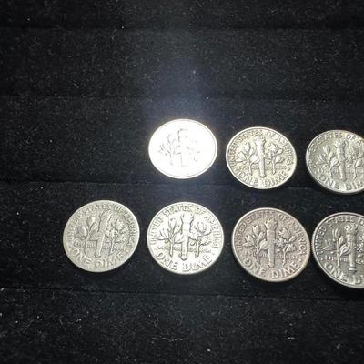 8 SILVER DIMES