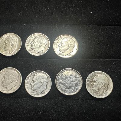 8 SILVER DIMES