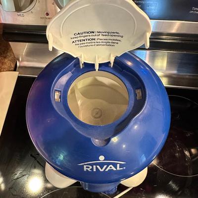 ROTARY WAFFLE MAKER, RIVAL TEFLON GRIDDLE AND A RICE STEAMER
