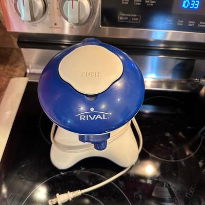 ROTARY WAFFLE MAKER, RIVAL TEFLON GRIDDLE AND A RICE STEAMER