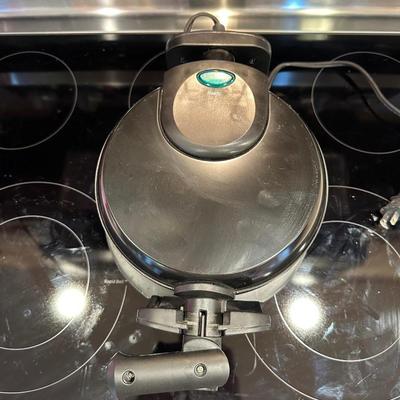 ROTARY WAFFLE MAKER, RIVAL TEFLON GRIDDLE AND A RICE STEAMER
