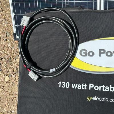 GO POWER! 130 WATT PORTABLE SOLAR POWER KIT