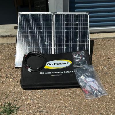 GO POWER! 130 WATT PORTABLE SOLAR POWER KIT