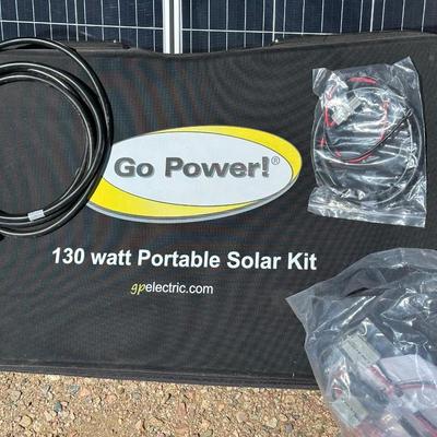 GO POWER! 130 WATT PORTABLE SOLAR POWER KIT