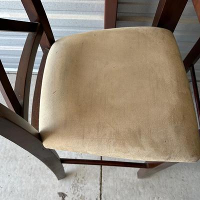 COUNTER HEIGHT DINING TABLE W/BUTTERFLY LEAF AND 8 CHAIRS PLUS A REMOVABLE LAZY SUSAN