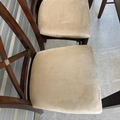 COUNTER HEIGHT DINING TABLE W/BUTTERFLY LEAF AND 8 CHAIRS PLUS A REMOVABLE LAZY SUSAN