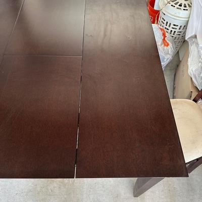 COUNTER HEIGHT DINING TABLE W/BUTTERFLY LEAF AND 8 CHAIRS PLUS A REMOVABLE LAZY SUSAN