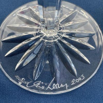 2 Waterford Crystal Simply Red Martini Glasses Signed