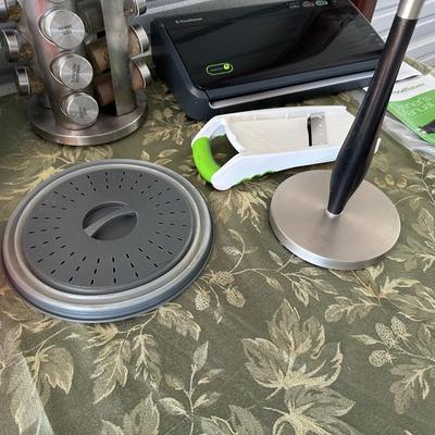FOOD SAVER (LIKE SEAL A MEAL), ROTATING SPICE RACK AND MORE