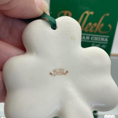 Belleek Ireland Shamrock Ornament
