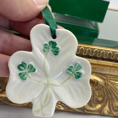Belleek Ireland Shamrock Ornament