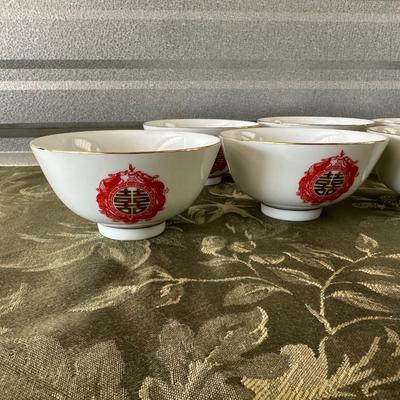 JAPANESE TEA SET AND SHIBATA TOKI TEAPOT PLUS RICE BOWLS AND SPOONS