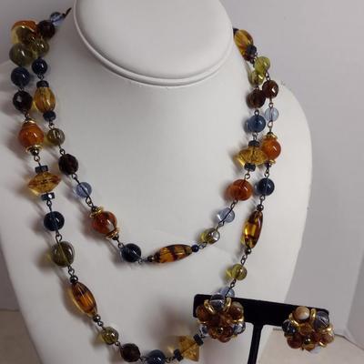 Vintage Necklace and Earring Set (#30)