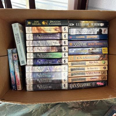 MANY R A SALVATORE NOVELS, COOK BOOKS & ELEMENTARY GRADES YEARBOOKS