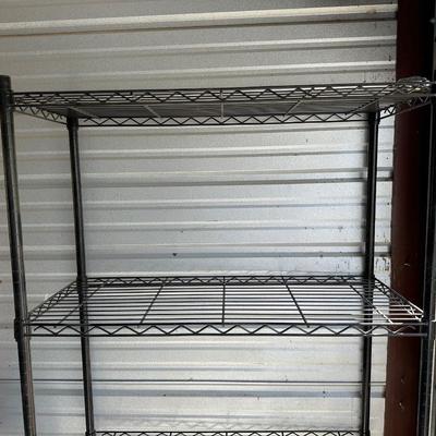 METAL WIRE SHELF AND A SMALL PLASTIC SHELF