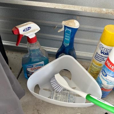 SOFT SIDED ORGANIZERS, 2 LONG CURTAIN PANELS, CLEANING PRODUCTS AND MORE