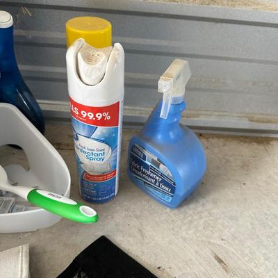 SOFT SIDED ORGANIZERS, 2 LONG CURTAIN PANELS, CLEANING PRODUCTS AND MORE