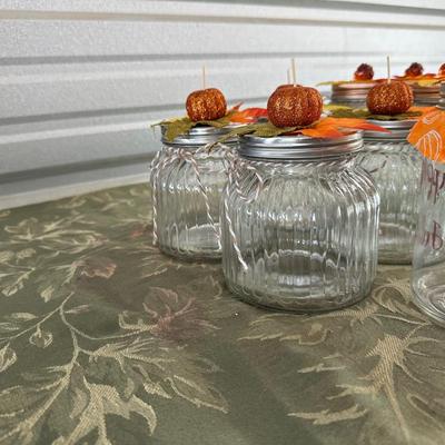 20 HANDMADE TERRACOTTA TILES AND FALL DECORATED JARS